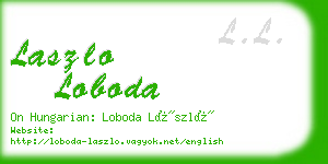 laszlo loboda business card